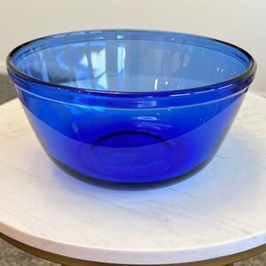 Anchor Hocking Cobalt Blue Glass Mixing Bowl 2.5 Qt Ovenware USA 1058 Vtg